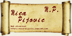 Mića Pijović vizit kartica